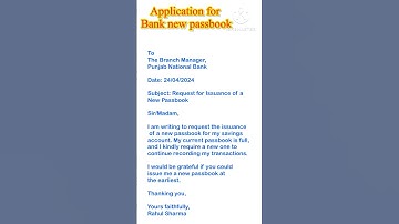 Application for new passbook | How to Write Application for New Passbook #applicationwriting #shorts