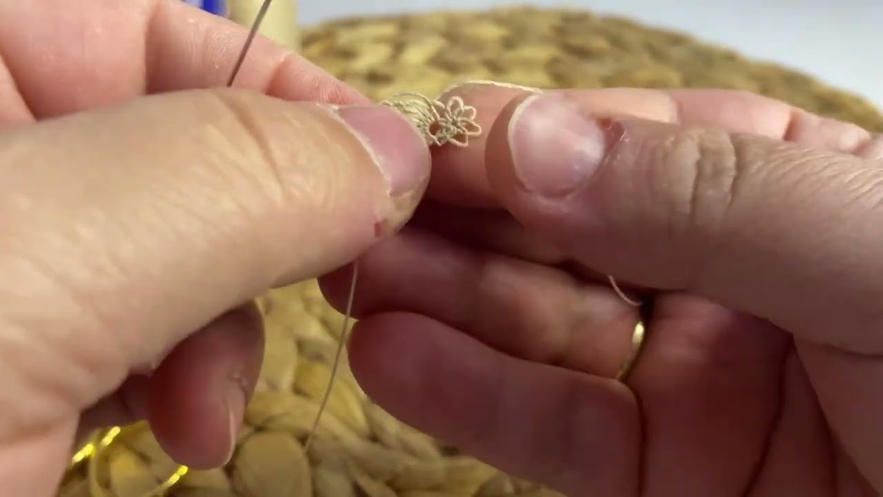 İğne oyası muhteşem tülbent motifinin anlatımı