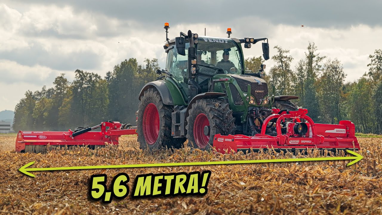 Mulčanje z Maschio Gaspardo kombinacijo (Giraffa + Bisonte)