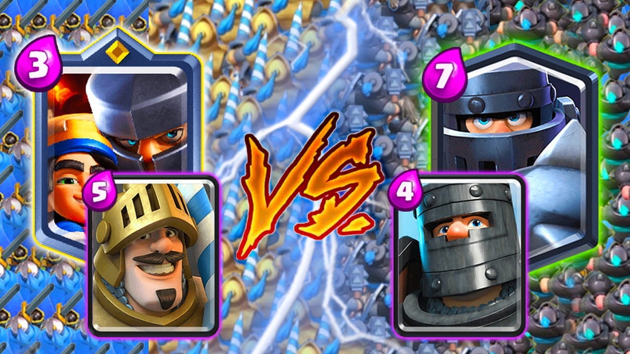 LITTLE PRINCE + PRINCE Vs MEGA KNIGHT + DARK PRINCE - Clash Royale Challenge