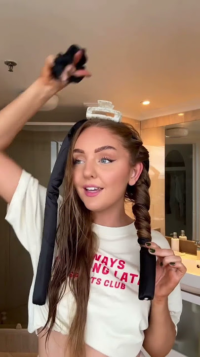 easy HEATLESS curls for SCHOOL! 📚 💇‍♀️