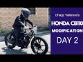 HONDA CB110 STREET FIGHTER MODIFICATION DAY 2 | CAFE RACER BUDGET MEAL (HEAD LIGHT FIXED)