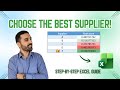 Choose the Best Supplier in Excel | Step-by-Step Case Study