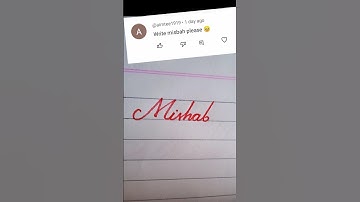 Mishab beautiful name write in cursive writing #cursive#writing#beautiful#name#mishab#short