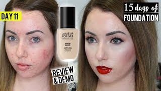 NEW MAKEUP FOR EVER WATERBLEND FOUNDATION Acne/Pale skin {First Impression} 15 DAYS OF FOUNDATION