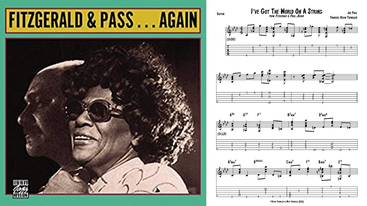 "I've Got the World On A String" - Joe Pass & Ella Fitzgerald (Jazz Guitar Transcription)