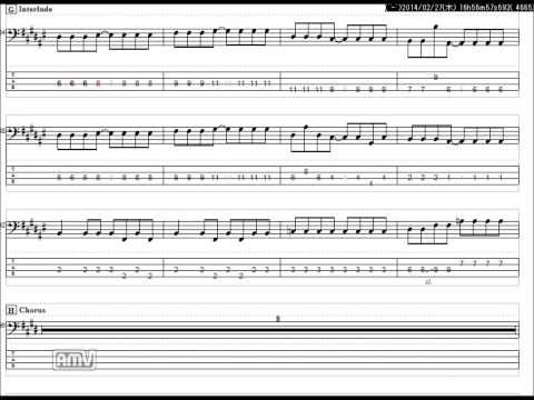 いきものがかり　ニセモノ　ベースTAB譜