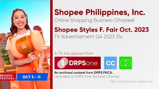 Shopee Styles Fashion Fair Tv Ad October 2023 15s philippines ccst