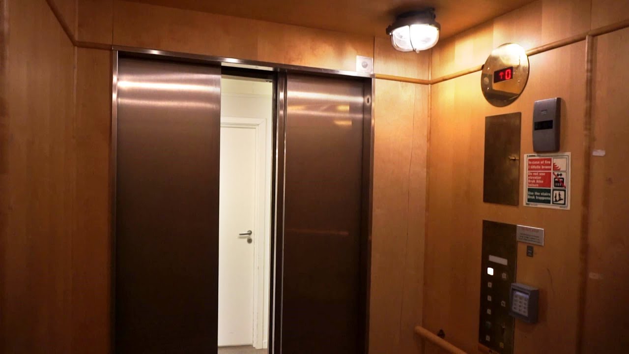 EPIC MOTOR! non-scenic 1995 Ameco traction elevator @ The Arctic University, Tromsø, Norway