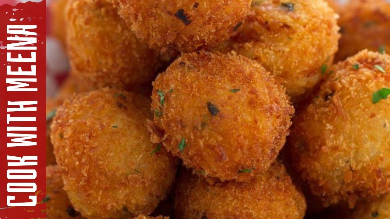 Potato ball recipe with 2 methods Deep frying & air fryer by Cook
