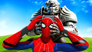 Power Armor CRUSHES Spiderman  Bonelab VR Mods