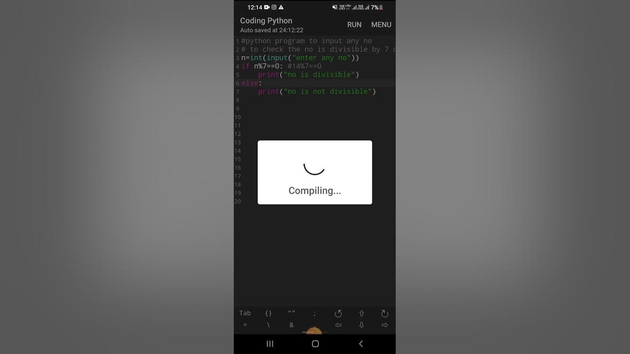 python program to input any no to check the number is divisible or not ... image.
