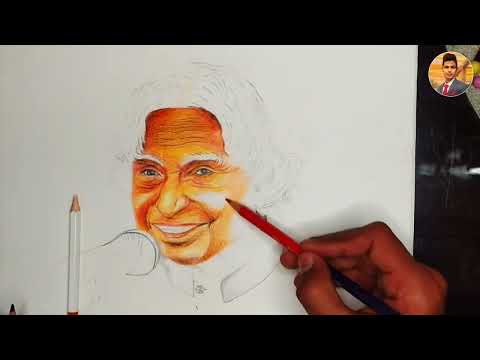 How To Draw APJ Abdul Kalam/missile man drawing/Abdul Kalam face drawing/Abdul Kalam portrait 💥💥✨✨🌟