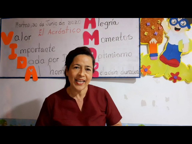 Clase De Espanol 30 De Junio El Acrostico Cuarto B Youtube