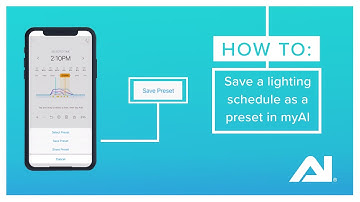 myAI App: How to save a lighting schedule as a preset
