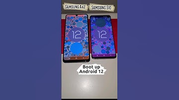Boot up test Samsung A42 5G vs. Samsung S10 | Boot up test Android 12 ##a42 #s10 #android12 #shorts