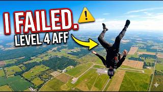 ​I FAILED AFF Level 4! ⚠️ (Upside Down at 12,000ft)