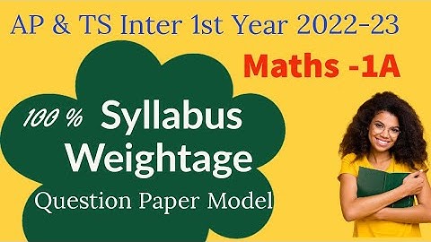 Ap & TS Inter Maths 1A Syllabus 2022-23 || Ap &TS Inter Maths 1A Blueprint 2022-23  ||Inter Maths 1A