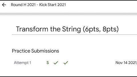 KickStart Round H 2021.  Transform the String