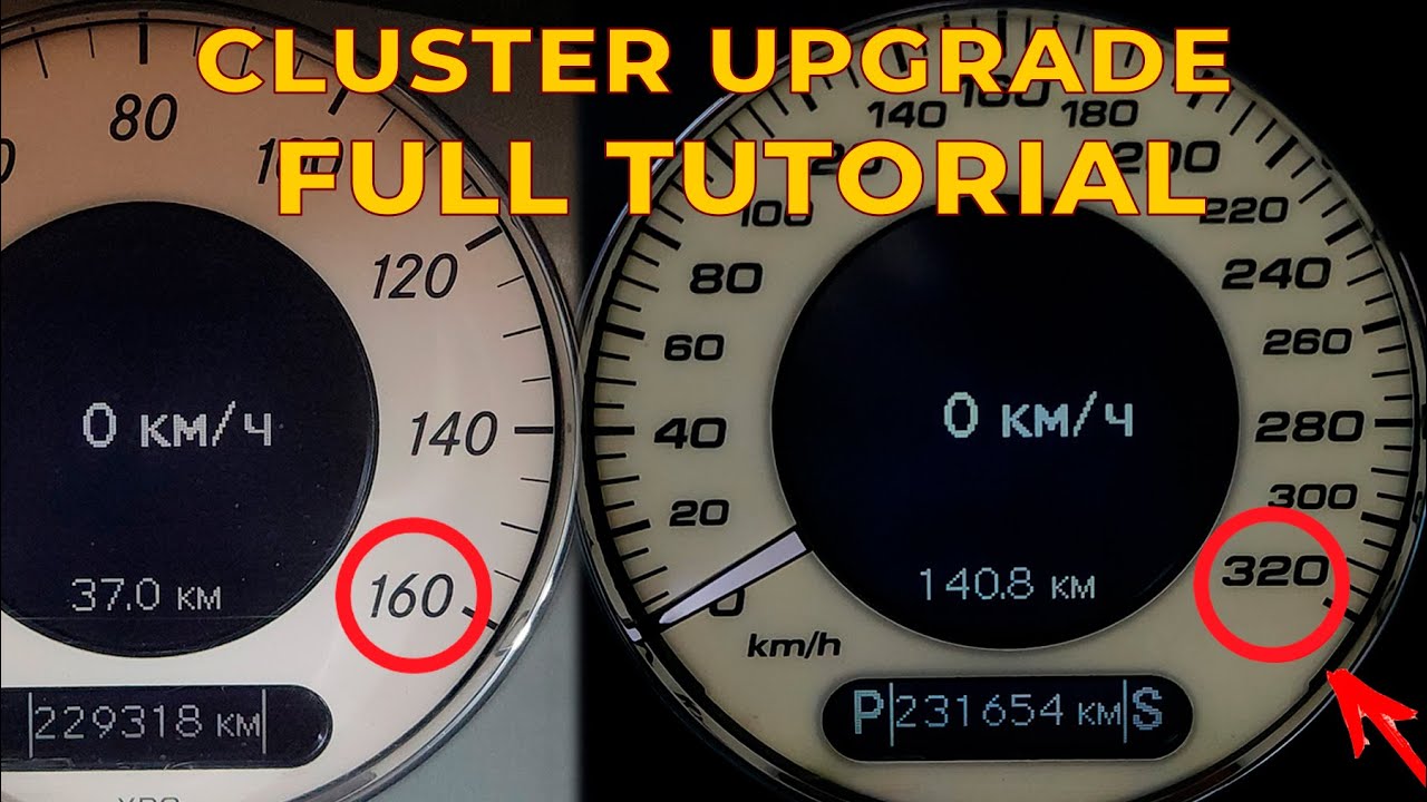 Replacing the Instrument Cluster Overlay for Mercedes W211 W219 Upgrade