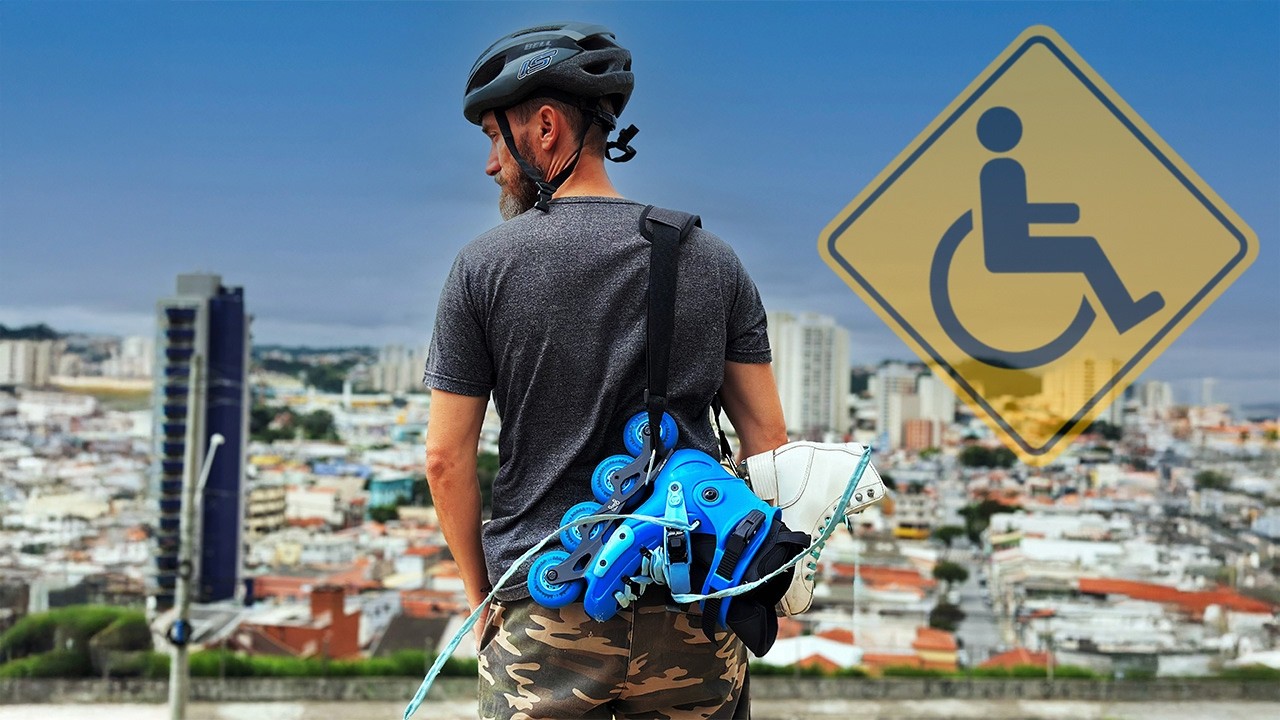 ERA PARA EU ESTAR NUMA CADEIRA DE RODAS. HOJE EU PATINO.