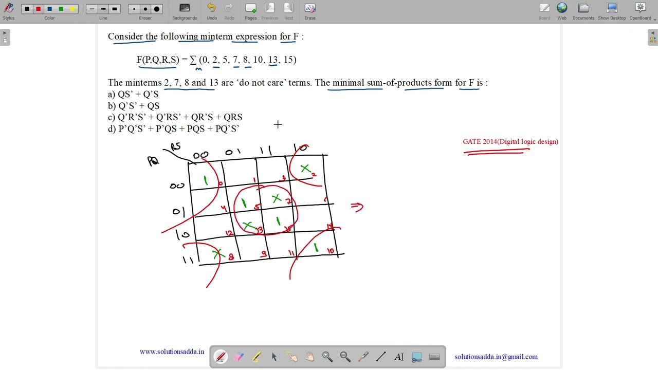 GATE 2014 SET-3 | DLD | MINTERM | SOP | GATE TEST SERIES | SOLUTIONS ADDA | EXPLAINED BY VIVEK