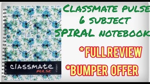 classmate pulse 6subject spiral notebook |full review| #classmate |for offer check the discription