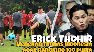Erick Thohir 🔥 Ketua PSSI Berharap Timnas Indonesia Naik Rangking 100 Dunia.