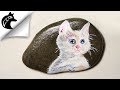 Rock Painting Ideas - Cat
