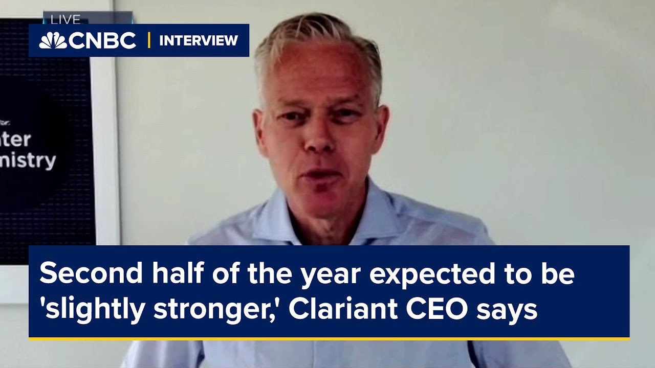 Second half of the year expected to be 'slightly stronger,' Clariant CEO says
