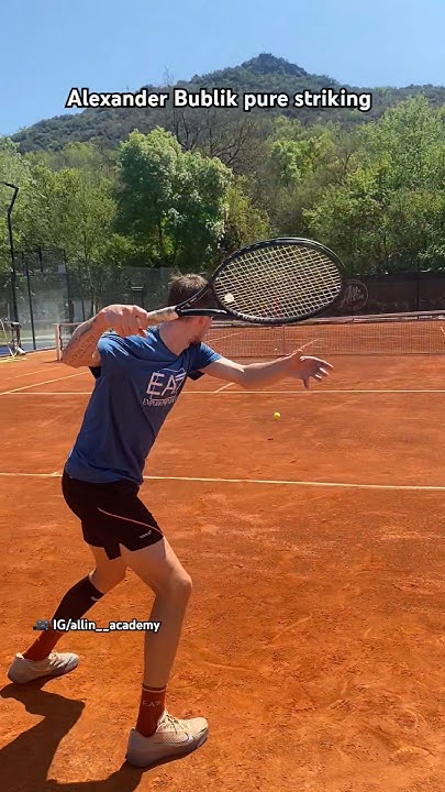 Alexander Bublik pure forehand striking at the All In Academy #tennis