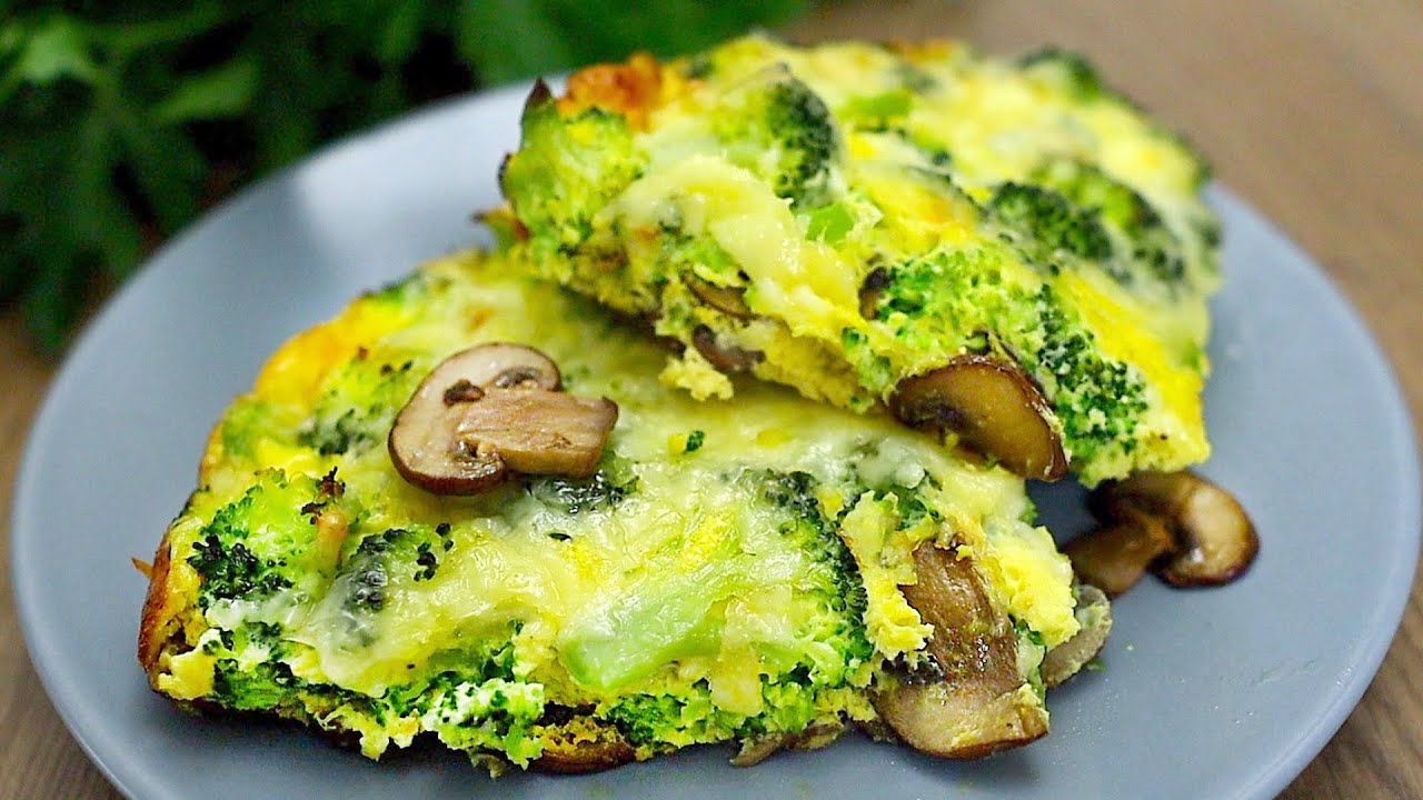 Unterschied Zwischen Rührei Und Omelett Rezept für ein leckeres Omelett mit Brokkoli und Champignons im Ofen