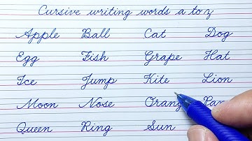 Cursive writing words a to z | Cursive abcd | How to write in cursive | Cursive handwriting practice