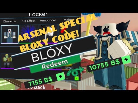 3,000 BUCKS CODE IN ARSENAL! FREE BLOXY CODE! ARSENAL ...