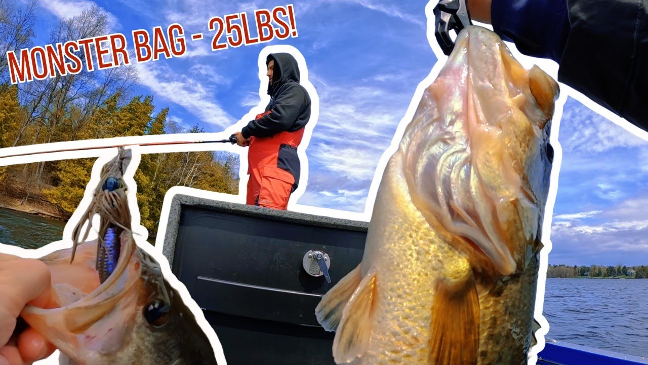 INSANE Lake Champlain Largemouth Beatdown – 25lbs