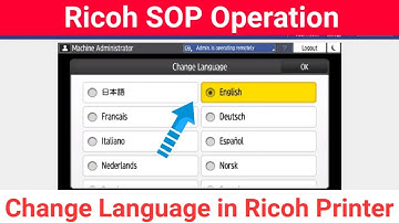 How to change Language in SOP Pane in Ricoh Printer/Photocopier || Smart Operation panel