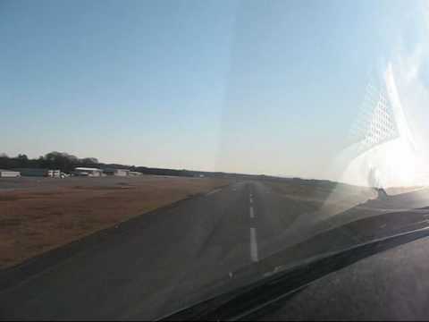 Cockpit view of a low pass in a Falcon 10