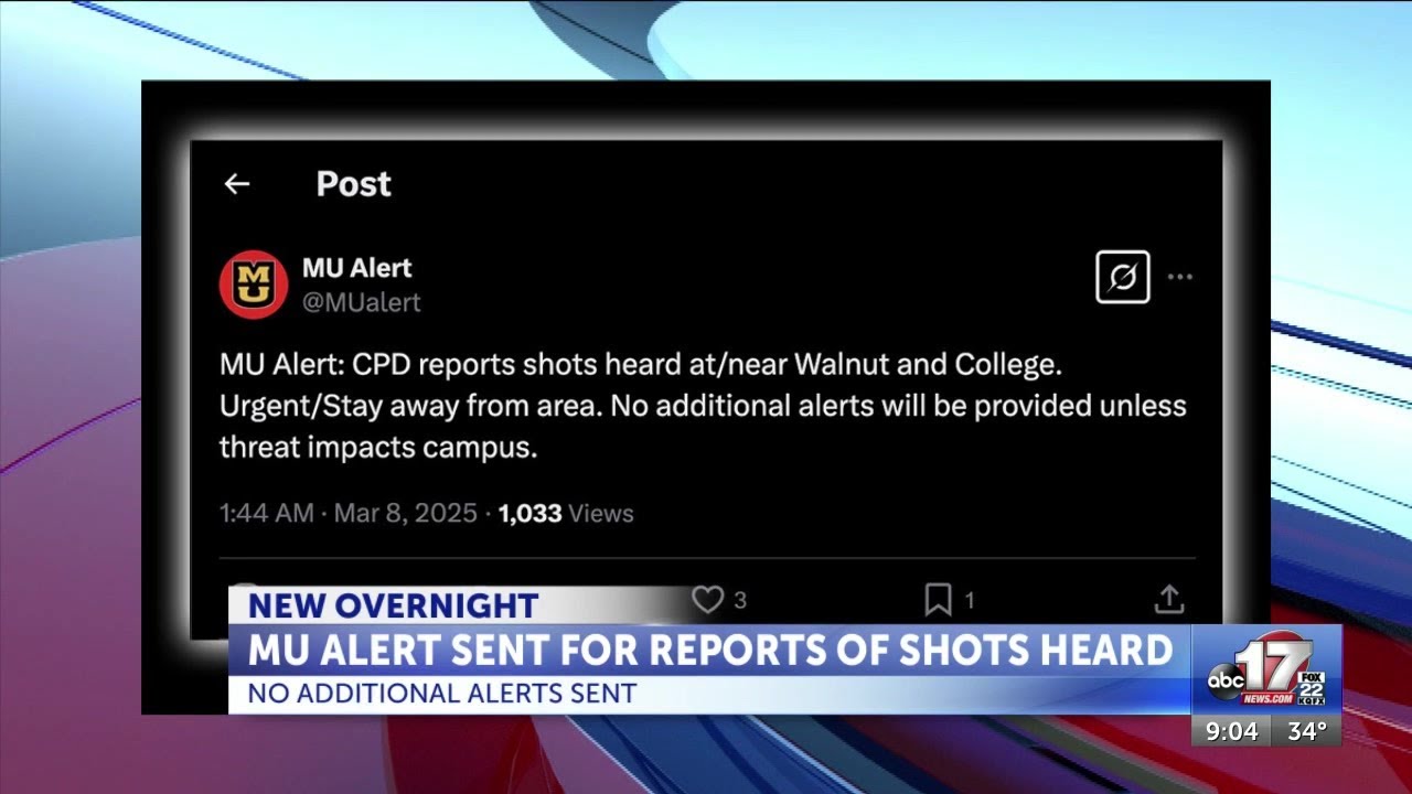 No evidence found after MU Alert of shots heard near Downtown Columbia ...