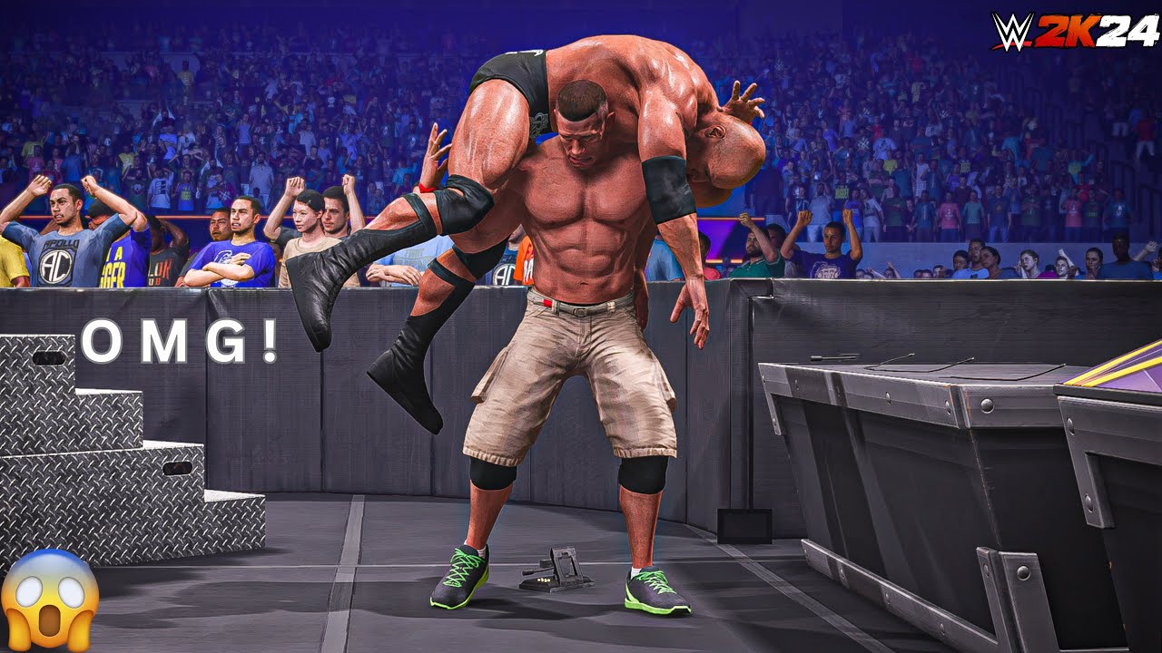 WWE 2K24 - John Cena vs. The Rock | No Holds Barred Match - YouTube