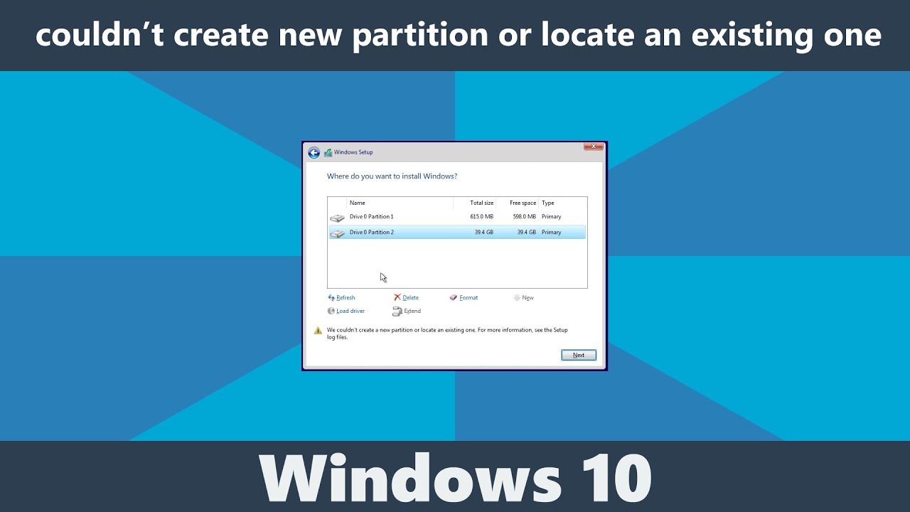 Remember to create new partitions. Remember to create new partitions