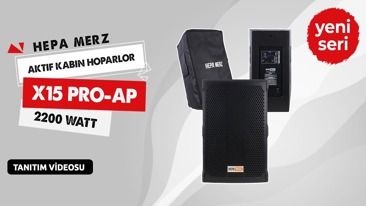 Hepa Merz Over Head X15 PRO-AP 2200W 15 İNÇ Yüksek Kaliteli Aktif