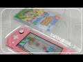 Switch lite coral unboxing + Animal Crossing Intro!
