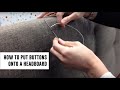 How to put buttons on a headboard - Mollies Mollies