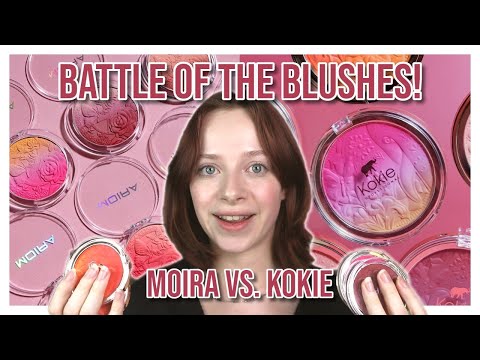 These blushes are PIGMENTED!  Moira Ombre Blush vs. Kokie