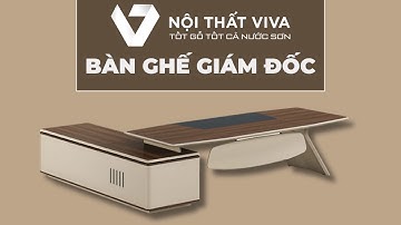 Bàn Ghế Giám Đốc Chữ L Hiện Đại Gỗ Mdf Phủ Melamine | Nội Thất Viva