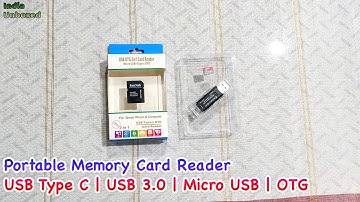 Brand Conquer 3 in 1 SD Card Reader | USB Type C, USB 3.0 and Micro USB, OTG | Portable Card Reader