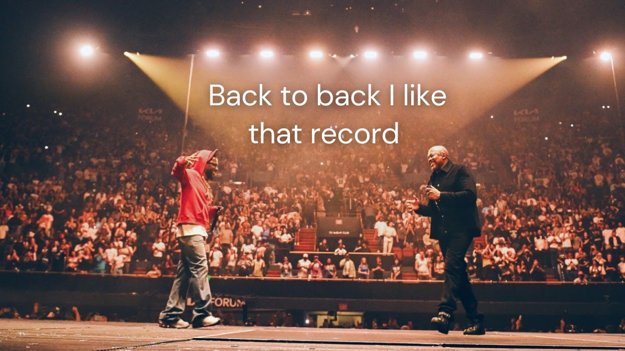 Kendrick Lamar performs NOT LIKE US onstage during The Pop Out – Dr Dre, School Boy Q, Ken & Friends Kendrick Lamar performs NOT LIKE US onstage during The Pop Out – Dr Dre, School Boy Q, Ken & Friends