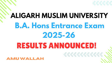 AMU B.A. (Hons.) Entrance Result 2025-26 Out! | Selected, Waiting & Special Category Lists Released