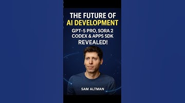 Sam Altman- The Future of AI Development: GPT-5 Pro, Sora 2, Codex & Apps SDK Revealed!