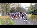 Remembrance Sunday military parade to the 51st Highland Div memorial in Perth, Scotland, Nov 2019